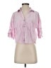 Zara Pink 3/4 Sleeve Button-Down Shirt Size S - photo 1