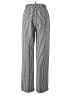 Unbranded 100% Polyester Stripes Silver White Casual Pants Size M - photo 2