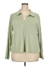 Lane Bryant Green Long Sleeve Blouse Size 22 - 24 Plus - photo 1