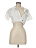 Shein White Short Sleeve Blouse Size 6 - photo 1