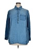 Style&Co 100% Lyocell Blue Long Sleeve Button-Down Shirt Size 0X - photo 1