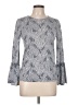 MICHAEL Michael Kors Gray Long Sleeve Blouse Size L - photo 1