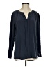 Nordstrom Collection 100% Silk Blue Long Sleeve Silk Top Size S - photo 1