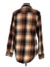 Modern Amusement 100% Cotton Plaid Brown Long Sleeve Button-Down Shirt Size S - photo 2