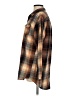 Modern Amusement 100% Cotton Plaid Brown Long Sleeve Button-Down Shirt Size S - photo 5