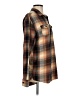 Modern Amusement 100% Cotton Plaid Brown Long Sleeve Button-Down Shirt Size S - photo 4