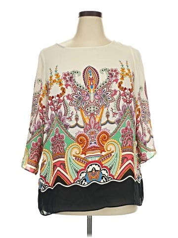 Rose + Olive 3/4 Sleeve Blouse (view 1)