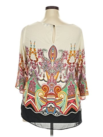 Rose + Olive 3/4 Sleeve Blouse (view 2)