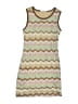 Beautees 100% Polyester Chevron-herringbone Tan Dress Size 7 - photo 1
