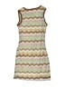 Beautees 100% Polyester Chevron-herringbone Tan Dress Size 7 - photo 2