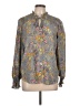 alex & lili 100% Polyester Floral Gray Long Sleeve Blouse Size L - photo 1