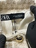 Zara Houndstooth Ivory Jacket Size XS - photo 6