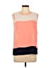 Sweet Rain 100% Polyester Orange Sleeveless Blouse Size L - photo 1