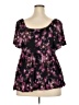 Torrid Black Short Sleeve Blouse Size 2X Plus (2) - photo 2