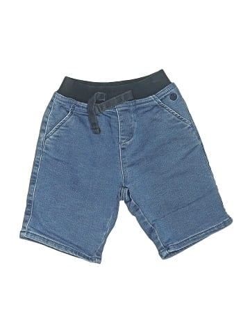 Petite Batik Denim Shorts (view 1)