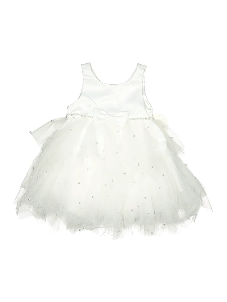 Pre-owned Assorted Brands Kids' Dress In White
