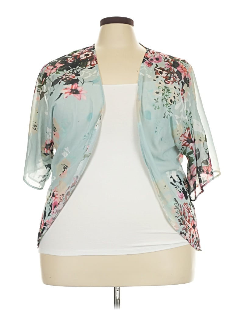 Pre-owned Unbranded Kimono In Teal