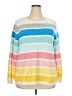 Talbots Stripes White Ivory Pullover Sweater Size 2X - photo 1