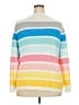 Talbots Stripes White Ivory Pullover Sweater Size 2X - photo 2