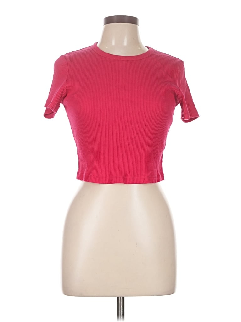 Pre-owned Uniqlo Short Sleeve T-shirt In Pink