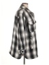 Lucky Brand 100% Cotton Checkered-gingham Gray Coat Size XL - photo 4