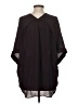 Vince. 100% Silk Black Burgundy 3/4 Sleeve Silk Top Size S - photo 2