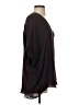 Vince. 100% Silk Black Burgundy 3/4 Sleeve Silk Top Size S - photo 4