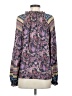Current Air 100% Polyester Paisley Purple Long Sleeve Blouse Size S - photo 2