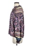 Current Air 100% Polyester Paisley Purple Long Sleeve Blouse Size S - photo 5
