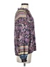 Current Air 100% Polyester Paisley Purple Long Sleeve Blouse Size S - photo 4