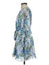 Unbranded 100% Polyester Floral Blue Cocktail Dress Size S - photo 5