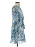Unbranded 100% Polyester Floral Blue Cocktail Dress Size S - photo 4