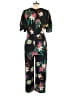Worthington Tropical Black Jumpsuit Size M - photo 2