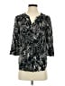 Maeve 100% Rayon Animal Print Black 3/4 Sleeve Blouse Size 0 - photo 1