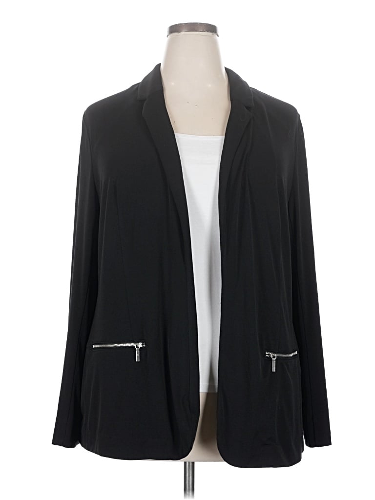 Pre-owned Lane Bryant Blazer Jacket In Black