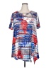 Avenue Blue Short Sleeve Blouse Size 20 Plus - photo 1