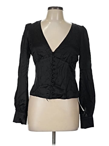 Reformation Long Sleeve Silk Top (view 1)