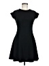 Aqua Solid Black Casual Dress Size M - photo 1
