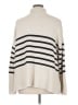 Gap 100% Cotton Stripes Ivory Turtleneck Sweater Size XL - photo 2