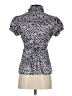 BCX 100% Polyester Blue Short Sleeve Blouse Size S - photo 2