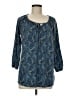 Lands' End Blue 3/4 Sleeve Blouse Size M - photo 1