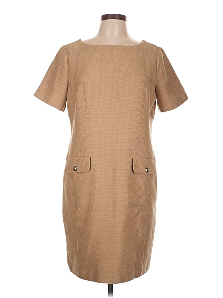 Pre-owned Ann Taylor Casual Dress In Tan