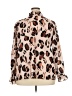 ELOQUII 100% Polyester Animal Print Brown Long Sleeve Blouse Size 20 Plus - photo 2