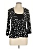 Apt. 9 Black 3/4 Sleeve Top Size L - photo 1