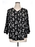 Maurices 100% Polyester Black 3/4 Sleeve Blouse Size XL - photo 1