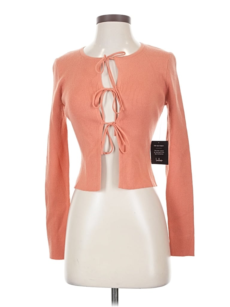 Lulus Cardigan Sweater In Orange