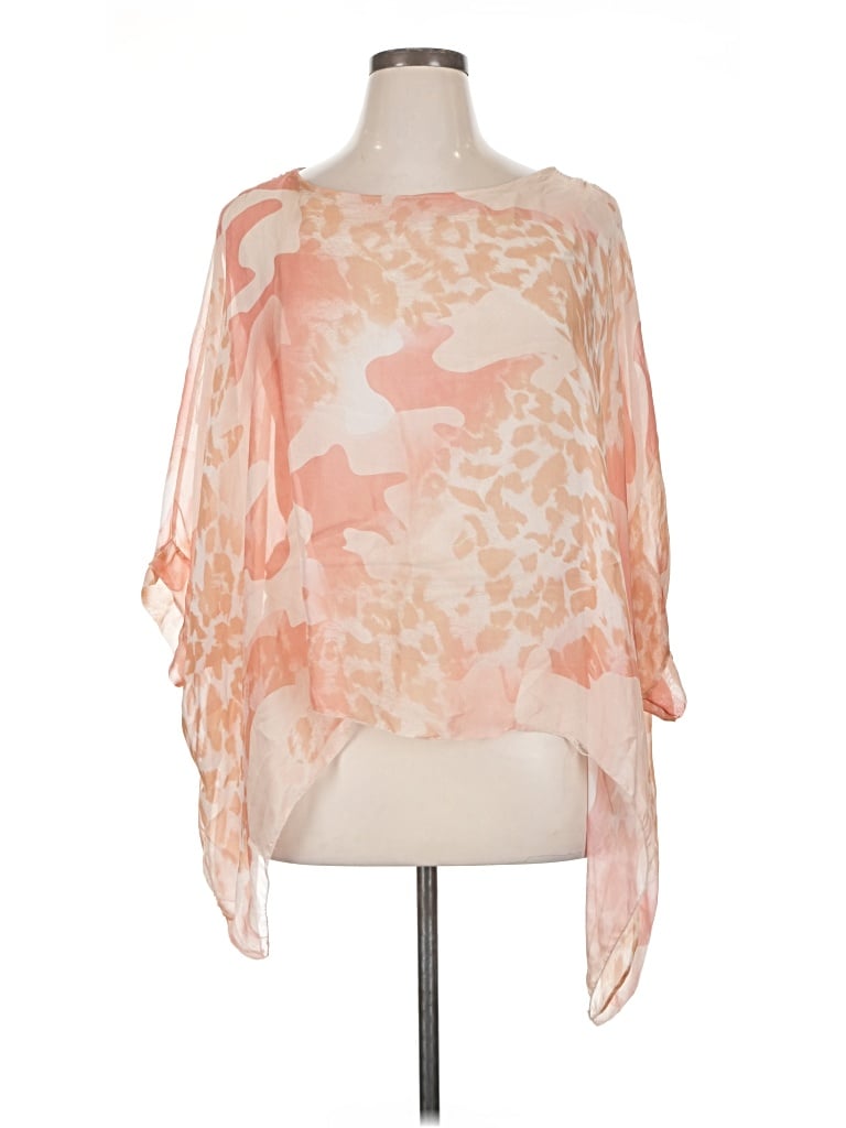 Pre-owned Gigi Moda 3/4 Sleeve Blouse In Pink