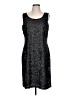 Talbots 100% Silk Metallic Black Cocktail Dress Size 12 - photo 1