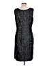 Talbots 100% Silk Metallic Black Cocktail Dress Size 12 - photo 2
