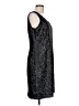 Talbots 100% Silk Metallic Black Cocktail Dress Size 12 - photo 4